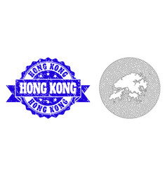 Network Mesh Circle Inverted Map Hong Kong