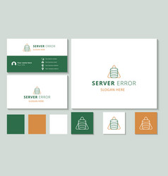 Server Error Logo Design With Editable Slogan