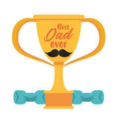 Trophy Cup Award Best Dad With Mustache