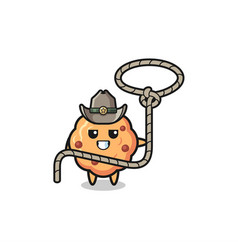 Chocolate Chip Cookie Cowboy With Lasso Rope