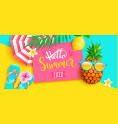 Hello Summer 2020 Bright Greeting Banner