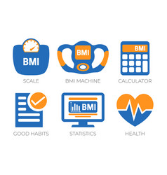 Bmi Weight Body Mass Index Icons