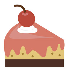 Cherry Cake Slice Icon