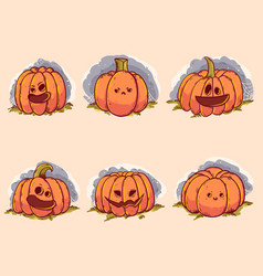 Happy Halloween Pumpkin Set Design