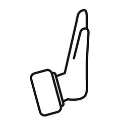 Show Finger Icon Outline Hold Ok