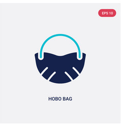 Two Color Hobo Bag Icon From Clothes Concept