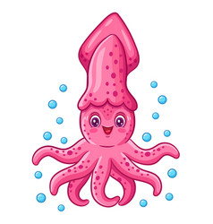 Cute Squid Octopus Cuttlefish Sea Animal Character