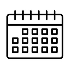 Flat Design Style Calendar Icon