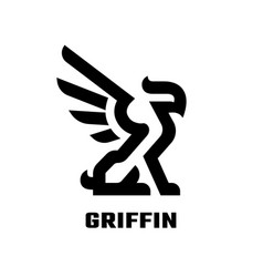 Griffin With Spread Wings Logo Symbol