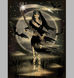 Lady Grim Reaper Halloween Card