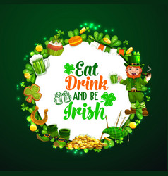 Saint Patricks Day Signs Luck Frame Lettering