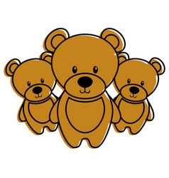 Three Teddy Bears Cute Animal Toy