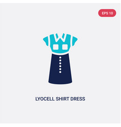 Two Color Lyocell Shirt Dress Icon From Clothes