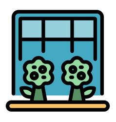 Window Garden Icon Flat