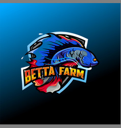 Betta Farm Mascot Logo