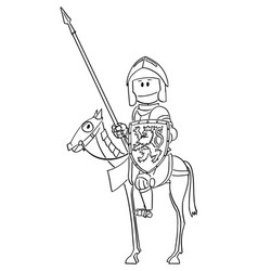 Knight on horse Royalty Free Vector Image - VectorStock