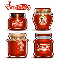 Goji Berry Jam In Glass Jars