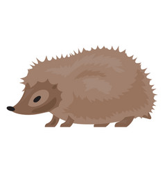 Little cute hedgehog lays and smiles Royalty Free Vector