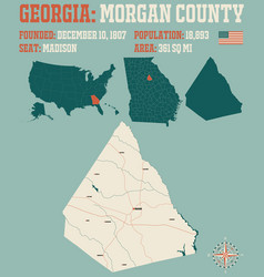 Map Morgan County In Georgia