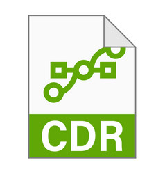 Modern Flat Design Of Cdr File Icon For Web