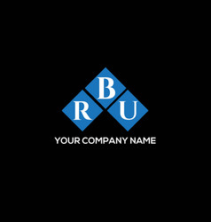 Rbu Letter Logo Design On Black Background