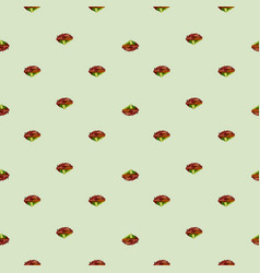 Seamless Pattern Lola Rosa Salad On Pastel Green