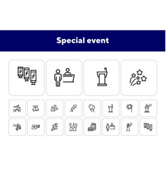 Special Event Line Icon Set