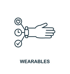 Wearables Icon From Iot Collection Simple Line