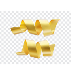 Gold Ribbon Serpentine Set Golden Curly Ribbon