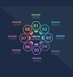 Infographic Design Template With Numbers 8 Option