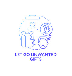 Let Go Unwanted Presents Blue Gradient Concept