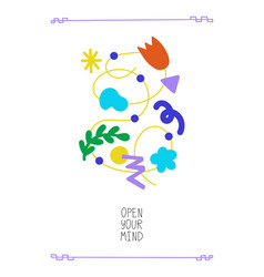 Open Your Mind Poster Design Abstract Shapes And