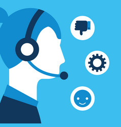 Woman Dispatcher Headset Customer Service