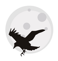 Crow And Moon Cartoon