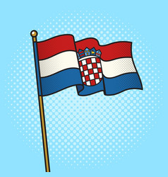 Flag Of Croatia Pinup Pop Art