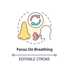 Focus On Breathing Concept Icon