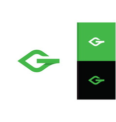 Letter G Green Leaf Logo