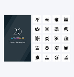 20 Product Management Solid Glyph Icon