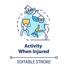 Activity When Injured Concept Icon Work