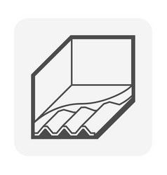 Concrete Zinc Deck Slab Icon Design On White