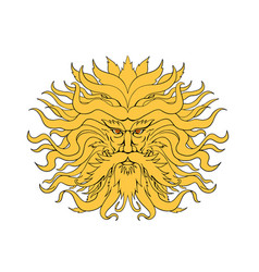 Helios Greek God Of Sun Head Drawing Color