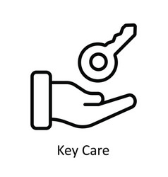 Key Care Outline Icon Design