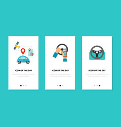 Mobile Navigation Flat Icon Set