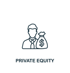 Private Equity Icon Monochrome Simple Investments