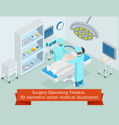 Surgery Operating Theatre 3d Isometric Medical