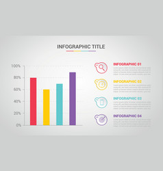 Bar Chart Infographic Banner With Free Space