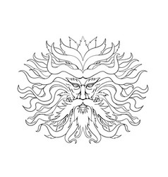 Helios Greek Sun God Head Drawing Black And White