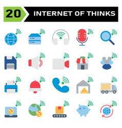 Internet Of Things Icon Set Include World Earth