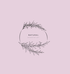 Minimal Feminine Floral Monogram And Logo Hand