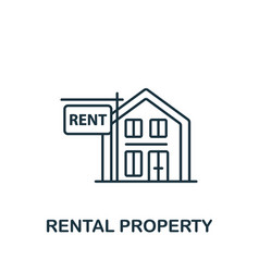 Rental Property Icon Monochrome Simple